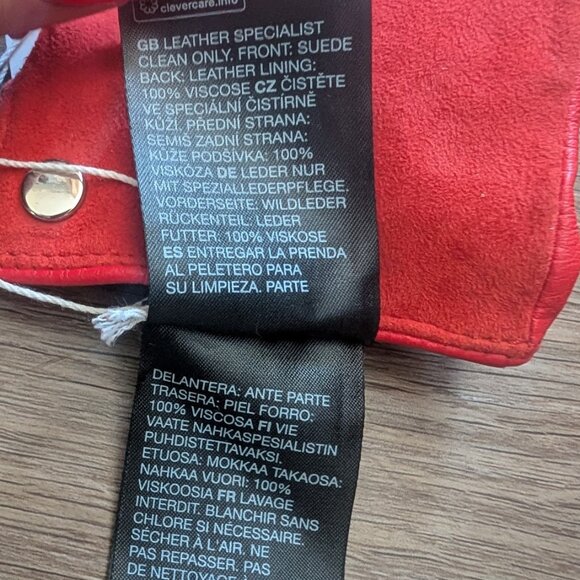 & OTHER STORIES | Suede Leather Gloves Red - Picture 9 of 9